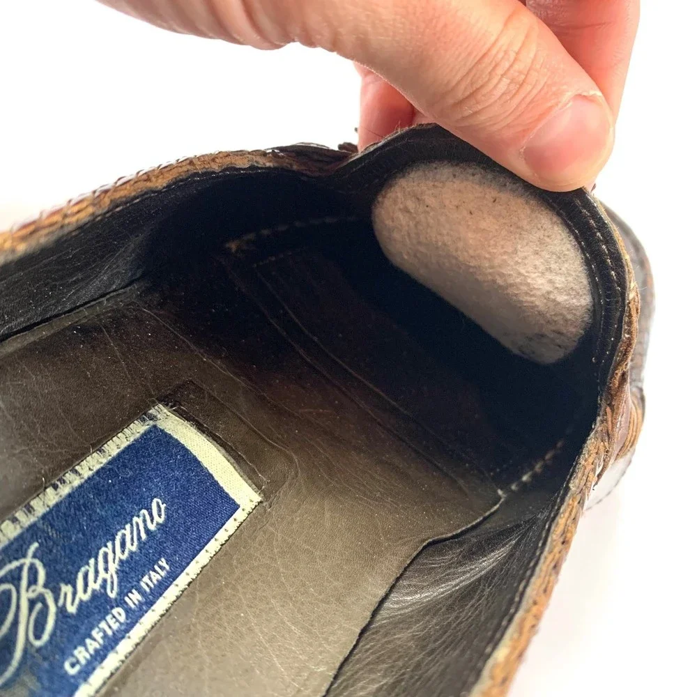 Bragano‎ Woven Leather tassel Loafer Shoes